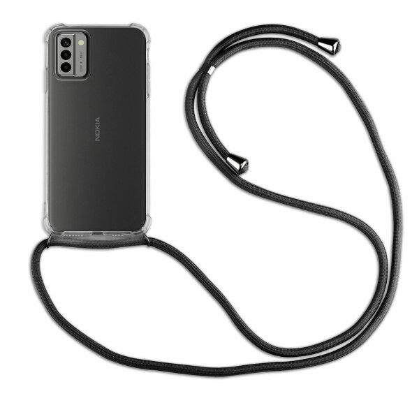 Handykette für Nokia G22 Handyhülle mit Band Umhängehülle mit Band Hülle Cover  Schwarz