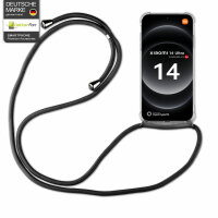 Handykett für Xiaomi 14 / 14 Pro Serie Hülle mit Kordel Handyhülle mit Band 14 Ultra in Schwarz