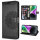 betterfon Mandala Case für Apple iPhone 14 Hülle Handyhülle PU Leder Wallet Case Schwarz