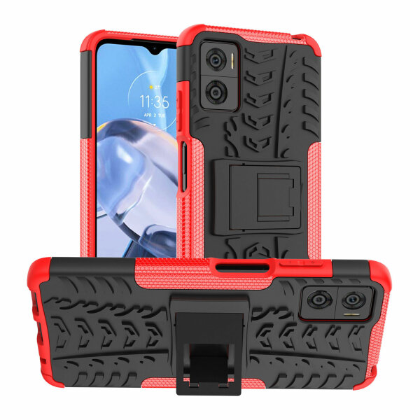 Hülle Mototorla Moto E22 / E22i Schutzhülle Handytasche Handyhülle TPU Silikon Rot