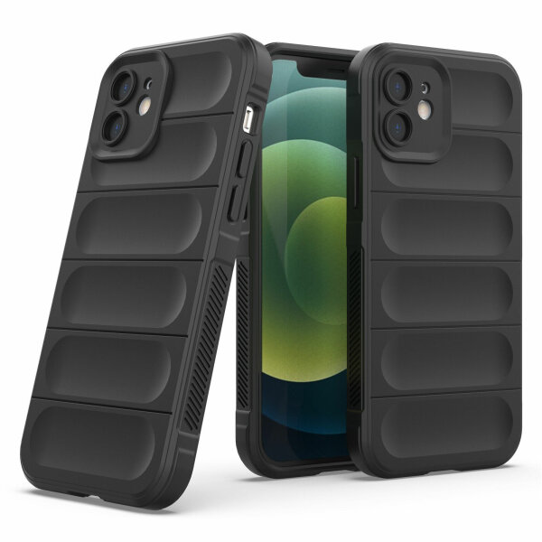Hülle für Apple iPhone 12 / Pro / Pro Max Handyhülle Outdoor Case Cover Bumper iPhone 12 Schwarz