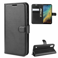 ZTE Handy Tasche Flip Cover Case Buch Klapp Schutz Hülle Etui Wallet Buchtasche ZTE Blade A5 2020 Schwarz