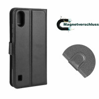 ZTE Handy Tasche Flip Cover Case Buch Klapp Schutz Hülle Etui Wallet Buchtasche ZTE Blade A5 2020 Schwarz