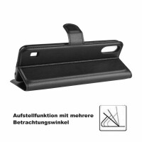 ZTE Handy Tasche Flip Cover Case Buch Klapp Schutz Hülle Etui Wallet Buchtasche ZTE Blade A5 2020 Schwarz