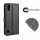 ZTE Handy Tasche Flip Cover Case Buch Klapp Schutz Hülle Etui Wallet Buchtasche ZTE Blade A5 2020 Schwarz