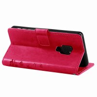 Huawei Handy Tasche Handyhülle Schutz Hülle Blumen Flip Cover Buch Case Etui Huawei Mate 20 Pink