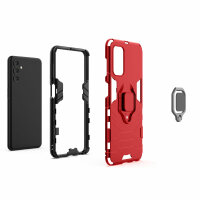 betterfon Ring Case für Samsung Galaxy A04s / A13 4G / A13 5G Hülle Handyhülle Rot