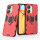 Hülle Xiaomi Redmi 13C / Poco C65 Hülle Handyhülle Stoßfest 360° Drehbarer Ring Rot