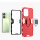 Hülle Xiaomi Redmi 13C / Poco C65 Hülle Handyhülle Stoßfest 360° Drehbarer Ring Rot