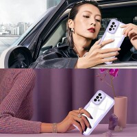 360° Grad Hülle für Samsung Galaxy A23 5G vollschutz Integriertem Displayschutz Lila