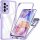 360° Grad Hülle für Samsung Galaxy A23 5G vollschutz Integriertem Displayschutz Lila