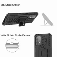 Handy Tasche für SAMSUNG Galaxy Hülle Handyhülle Schutzhülle Outdoor Case Schale Galaxy A52 5G Schwarz