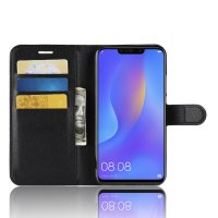 Handy Tasche Huawei Handyhülle Cover Case Klapp Schutz Hülle Etui Wallet Bumper Huawei P Smart+ Schwarz