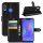 Handy Tasche Huawei Handyhülle Cover Case Klapp Schutz Hülle Etui Wallet Bumper Huawei P Smart+ Schwarz