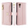 Handykette Samsung Hülle mit Band Handyhülle Kartenfächer PU Leder Umhängetasche Galaxy Xcover 7 Rosa