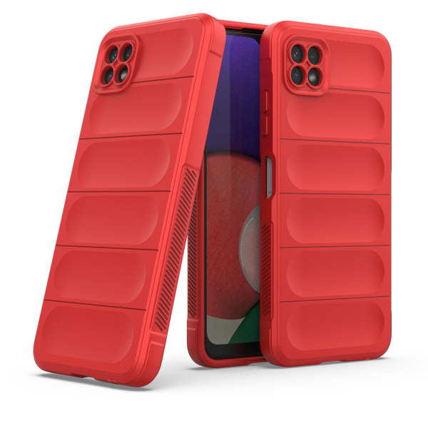 Hülle für Samsung Galaxy A22 5G - Schutzhülle Handyhülle - [Kamera Schutz] Case Rot