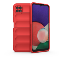 Hülle für Samsung Galaxy A22 5G - Schutzhülle Handyhülle - [Kamera Schutz] Case Rot