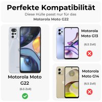 Handykette für Motorola Moto G22 Handyhülle mit Band Schutz Hülle Handy Tasche in Rainbow