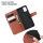 Handy Tasche für Samsung Galaxy A51 SM-A515 Hülle Case Buchhülle Klapphülle TPU PU-Leder Braun