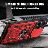 Outdoor Panzer Hülle Xiaomi Redmi Note 12 4G Handyhülle Kameraschutz Ringhalter Rot