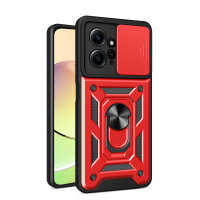 Outdoor Panzer Hülle Xiaomi Redmi Note 12 4G Handyhülle Kameraschutz Ringhalter Rot