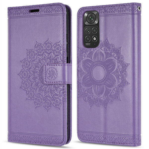 Hülle für Xiaomi Redmi Note 11 / 11S, Schutzhülle Klapphülle Handy Tasche Etui Lila