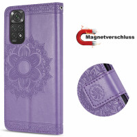 Hülle für Xiaomi Redmi Note 11 / 11S, Schutzhülle Klapphülle Handy Tasche Etui Lila