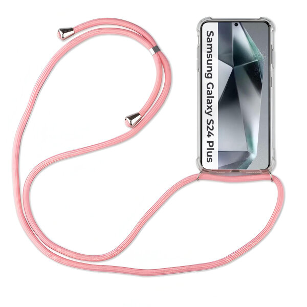 Handykette für Samsung S21 S22 S23 S24 FE Plus Ultra Handyhülle mit Band Hülle Galaxy S24+ Rosa
