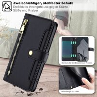 Handykette Google Hülle mit Band Handyhülle Kartenfächer PU Leder Umhängetasche Pixel 8 Schwarz