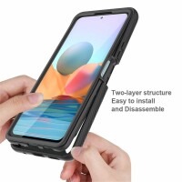 Panzer Hülle Handy Tasche 360 Grad TPU vollschutz mit Integriertem Displayschutz Xiaomi Redmi Note 10 Pro