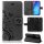 Huawei Handy Tasche Handyhülle Schutz Hülle Blumen Flip Cover Buch Case Etui Huawei P30 Schwarz