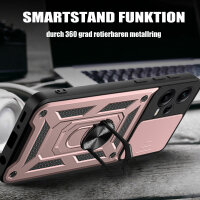 Outdoor Hülle Xiaomi Redmi Note 12 Pro+ Handyhülle mit Kameraschutz Ringhalter Rosegold