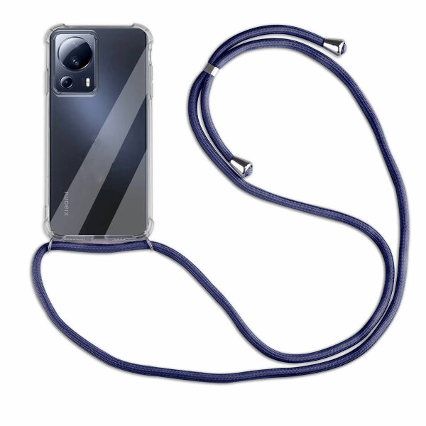 Handykette für Xiaomi 13 Lite Handyhülle mit Band Hülle mit Kordel Handy Tasche Blau