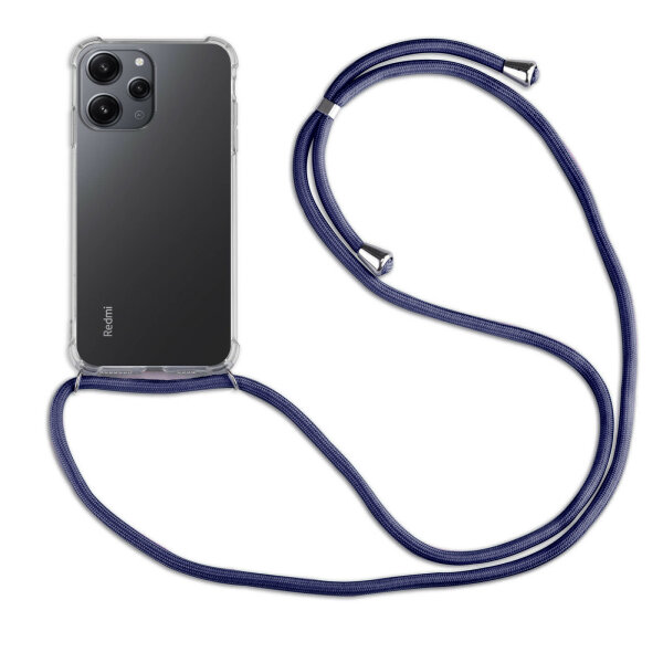 Handykette für Xiaomi Redmi 12 Handyhülle mit Band Case Hülle mit Kordel Hand Blau