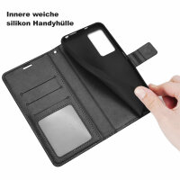 Hülle für Xiaomi 13 Lite Handyhülle Handy Tasche Klapphülle Wallet Case Etui Schwarz