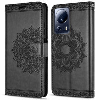 Hülle für Xiaomi 13 Lite Handyhülle Handy Tasche Klapphülle Wallet Case Etui Schwarz