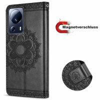 Hülle für Xiaomi 13 Lite Handyhülle Handy Tasche Klapphülle Wallet Case Etui Schwarz