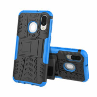 Handy Tasche für Samsung Galaxy Case Panzer Hülle Cover Schutzhülle Etui Bumper Galaxy A40 SM-A405 Blau