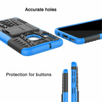 Handy Tasche für Samsung Galaxy Case Panzer Hülle Cover Schutzhülle Etui Bumper Galaxy A40 SM-A405 Blau