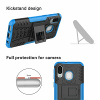 Handy Tasche für Samsung Galaxy Case Panzer Hülle Cover Schutzhülle Etui Bumper Galaxy A40 SM-A405 Blau