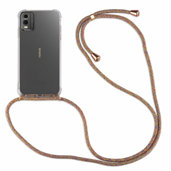Handykette für Nokia C32 Handyhülle mit Band Umhängehülle mit Band Hülle Cover  Rainbow