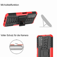 Xiaomi Redmi Note 11S / 11, Schutz Hülle Handy Tasche Outdoor Case Cover Bumper  Rot