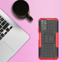 Xiaomi Redmi Note 11S / 11, Schutz Hülle Handy Tasche Outdoor Case Cover Bumper  Rot