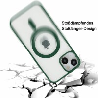 Bumper MagSafe mit integrierter Magnet für iPhone 14 Pro Plus Max Hülle TPU iPhone 14 Pro Wald Grün