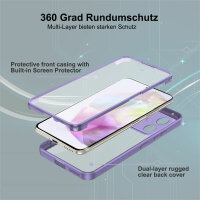 360° Hülle für Samsung A35, 360 Grad Handyhülle mit Integriertem Displayschutz Lila