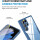 360°Grad Hülle für Samsung Galaxy S22 Ultra mit Integriertem Displayschutz Blau
