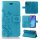 Huawei Handy Tasche Handyhülle Schutz Hülle Blumen Flip Cover Buch Case Etui Huawei P30 Lite Blau