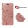 Huawei Handy Tasche Handyhülle Schutz Hülle Blumen Flip Cover Buch Case Etui Huawei P Smart 2020 Rosegold