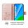 Huawei Handy Tasche Handyhülle Schutz Hülle Blumen Flip Cover Buch Case Etui Huawei P Smart 2020 Rosegold