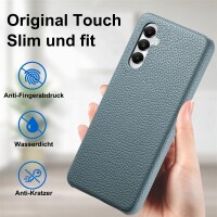 Hülle Handyhülle Stoßfeste Handy Tasche Ultra-Dünn Case Leder Bumper für Samsung Galaxy A05s Blau